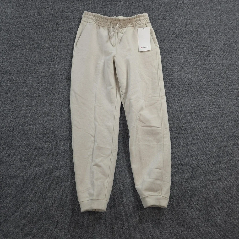 Lululemon Pants Womens 6 Beige Loungeful HR Jogger Fleece High Rise Gym Yoga NEW